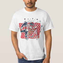 4 de julio camiseta blanca Mens