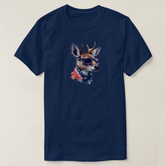 4 De Julio Camiseta De Cerfs (Diseño del anverso)