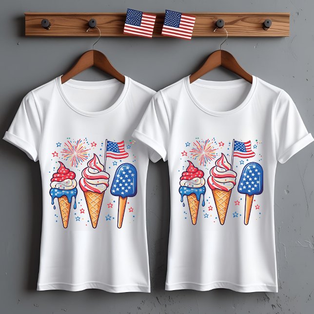 4 de julio Camiseta femenina del Ice Cream (Subido por el creador)