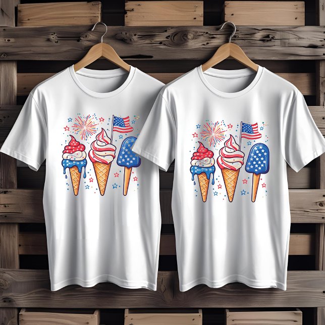 4 de julio Camiseta masculina del helado (Subido por el creador)