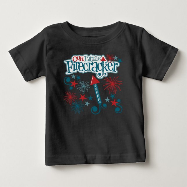 4 de julio Camiseta negra Toddler (Anverso)