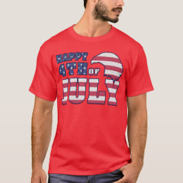 4 de julio camiseta roja de Mens