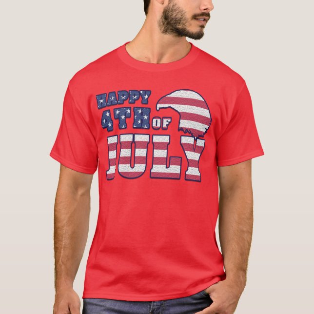 4 de julio camiseta roja de Mens (Anverso)