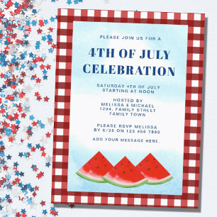 4 De Julio Cartel De Invitación A La Celebración
