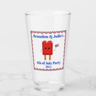 4 de julio Cute Patriotic Popsicle Beer Pint