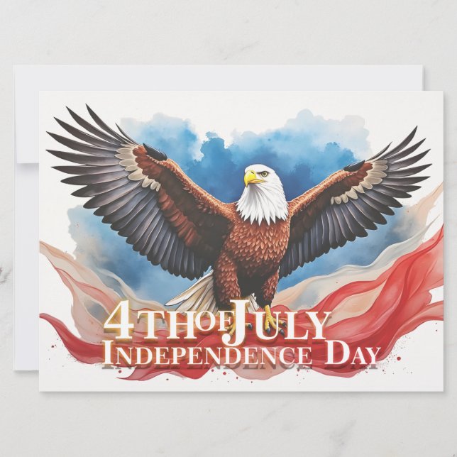 4 de julio de Águila - Diseño de arte patriótico (Anverso)