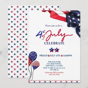 4 de julio de invitación