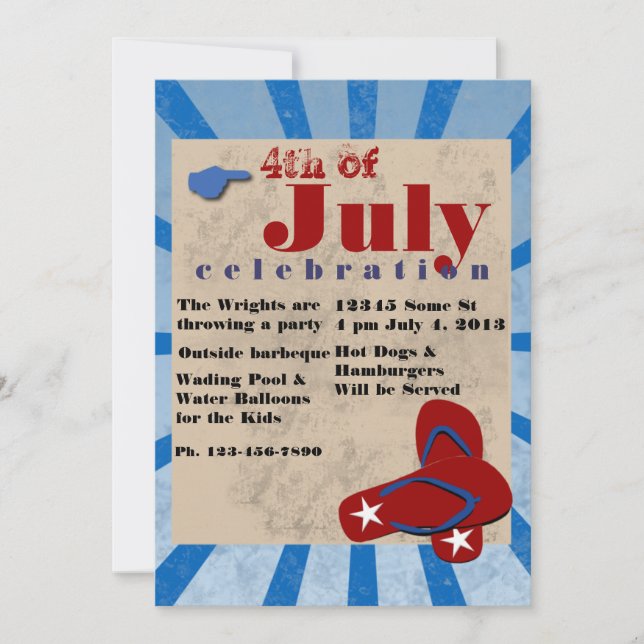 4 de julio Día de la Independencia (Anverso)