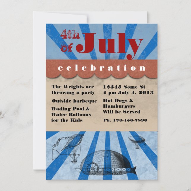 4 de julio Día de la Independencia (Anverso)