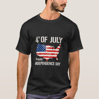 4 de julio Día de la Independencia en la camiseta