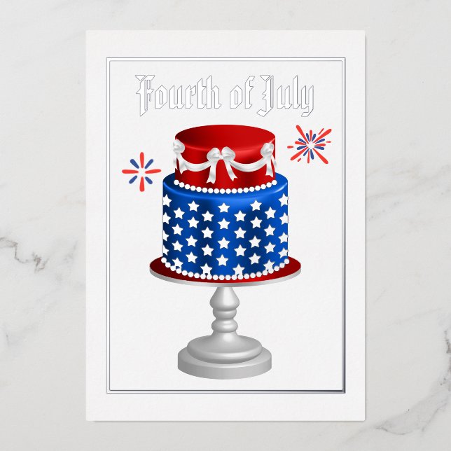 4 de julio Día de la Independencia Invitación al R (Anverso)