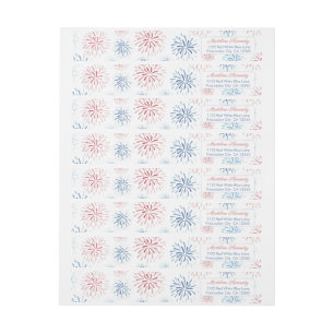 4 de julio Dirección de devolución de azul blanco 