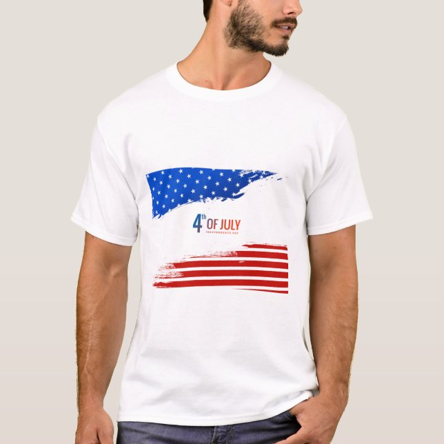 4 de julio Diseño de camisetas - Patriótico y mode (Anverso)