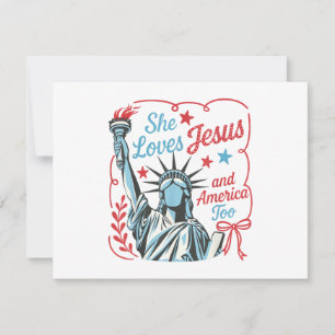 4 de julio Ella ama a Jesús y a Estados Unidos tam