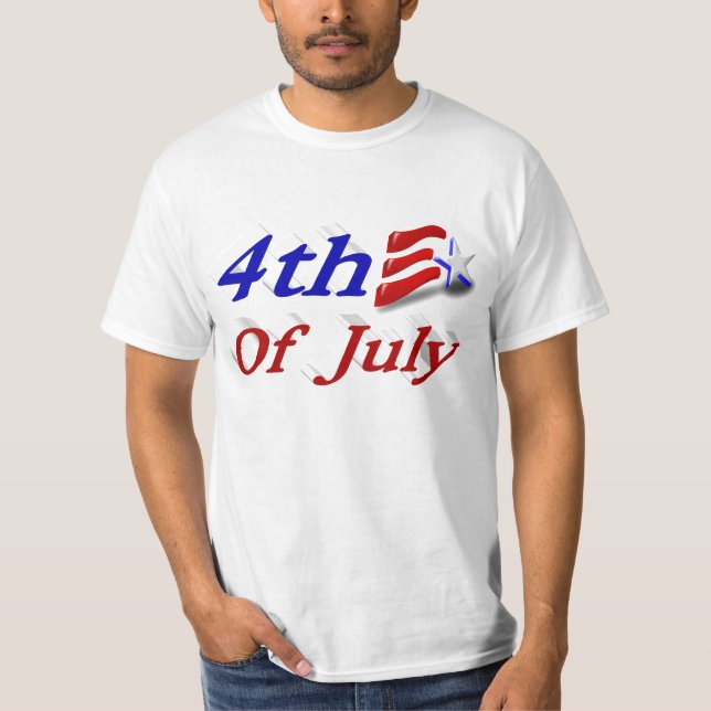 4 de julio Estrellas y franjas camisetas (Anverso)