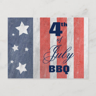 4 de julio Estrellas y rayas BBQ o postal de venta