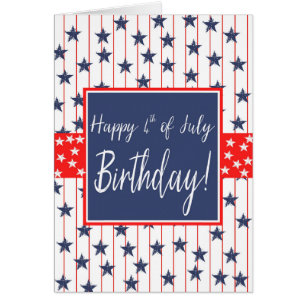 4 de julio Estrellas y rayas de cumpleaños