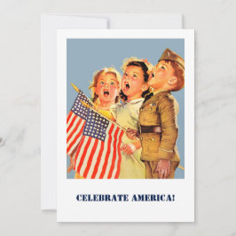 4 de julio Fiesta | Invitación a la pintura vintag