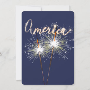 4 de julio Fiesta Sparkler Invitación
