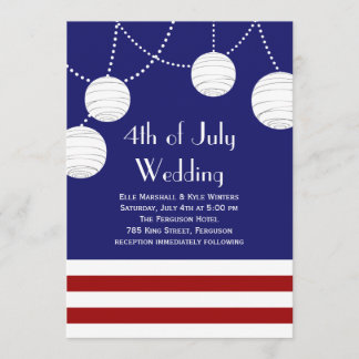 4 de julio Fiestas Linternas Invitación a la boda