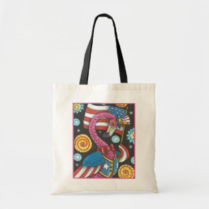 4 DE JULIO FLAMINGO DE COLOR ROSA, BOLSA DE PÁJARO
