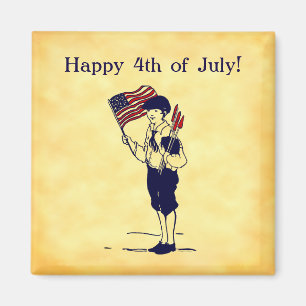 4 de julio, imán de la bandera de los Estados Unid