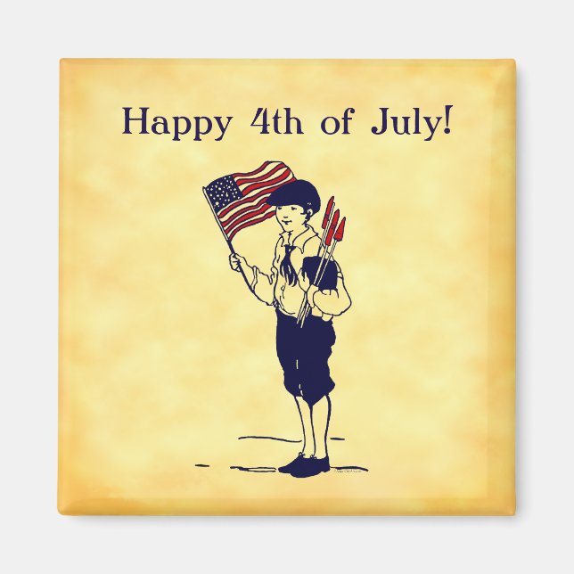 4 de julio, imán de la bandera de los Estados Unid (Frente)