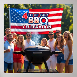 4 de julio Impresión Poster de celebración de barb