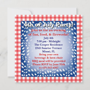 4 de julio Invitación