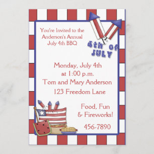 4 de julio Invitación