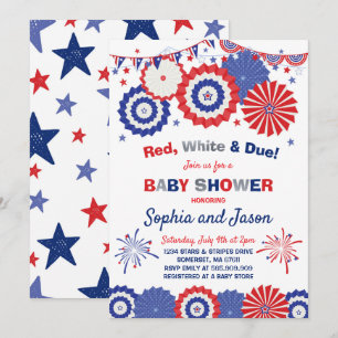 4 de julio invitación 4ta de Baby Shower de la
