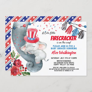 4 de julio Invitación a Baby Shower