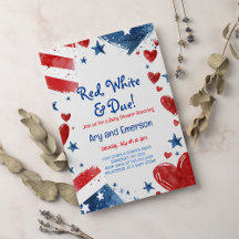 4 de julio Invitación a Baby Shower 4 de julio Duc