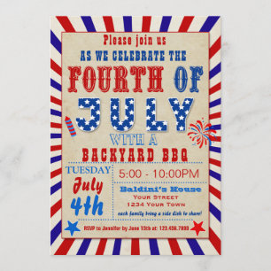4 de julio Invitación a barbacoa