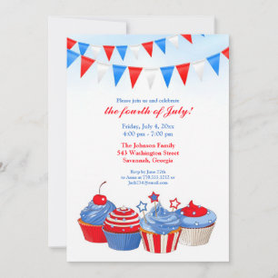 4 de julio Invitación a la comida Fiesta
