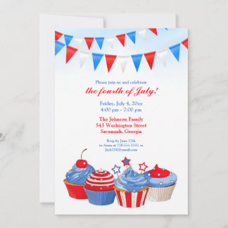 4 de julio Invitación a la comida Fiesta