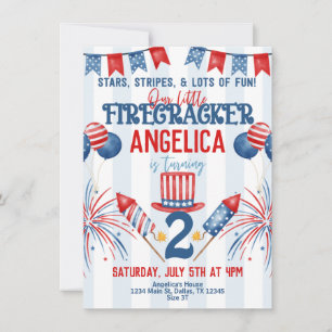 4 de julio Invitación a la fiesta de cumpleaños