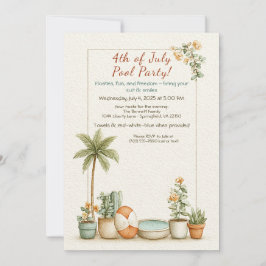 4 de julio Invitación a la Fiesta de la Piscina -