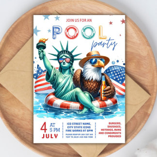 4 de julio Invitación a la Fiesta de la Piscina -