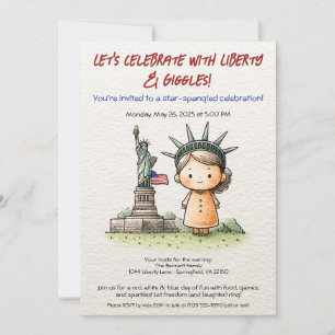 4 de julio Invitación a los niños - Libertad total