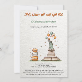 4 de julio Invitación al cumpleaños - Libertad tot