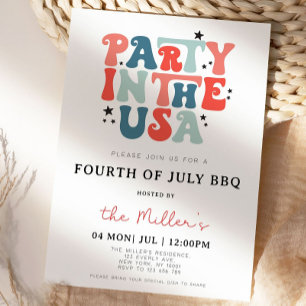 4 De Julio Invitación BBQ, 4 de Julio Invitado,4