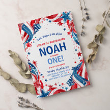 4 de julio Invitación de cumpleaños 4 de julio Fie