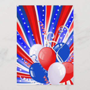 4 de julio Invitación de fiesta