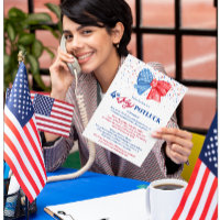 4 de julio Invitación de Potluck