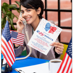 4 de julio Invitación de Potluck