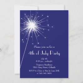 4 de julio: Invitación del partido con esparklers