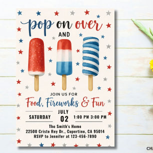 4 de julio Invitación Día de la Independencia fies