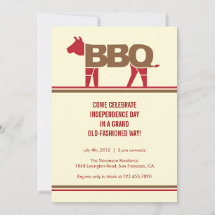 4 de julio Invitación moderna a BBQ