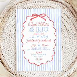 4 de julio Invitación para Fiesta de piscina de ad